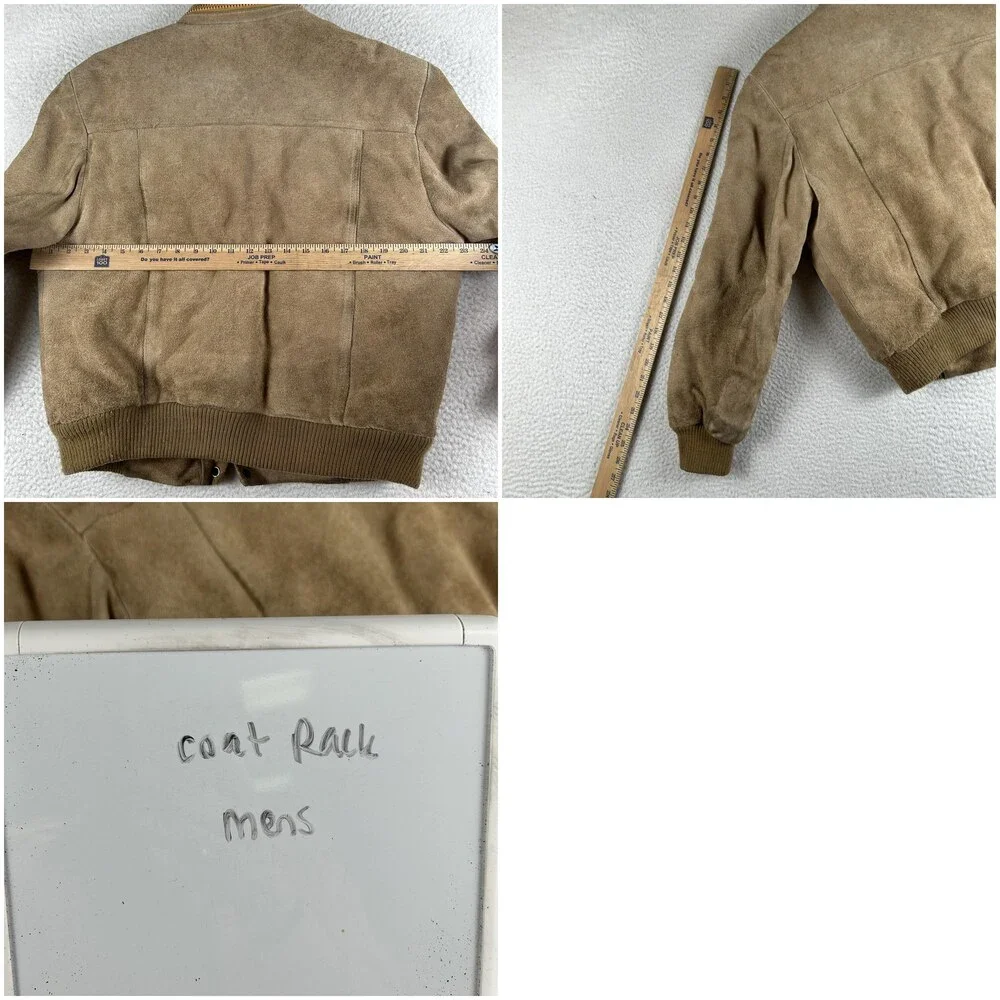 Vintage Montgomery Ward Leather Jacket Mens 42 Sherpa Lined Hooded Bomber 80s